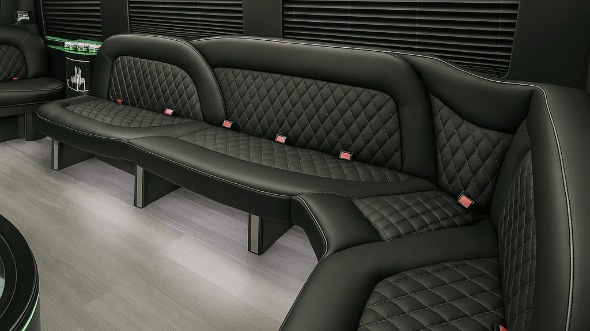 Interior of Avondale Party Bus Company's 14 Passenger Sprinter Limousine in Avondale
