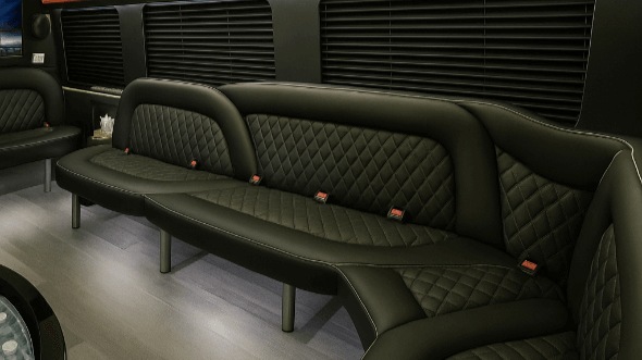 Interior of Scottsdale Party Bus Company's 15 Passenger Party Bus in Scottsdale