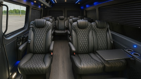 Interior of Tempe Party Bus Company's 18 Passenger Minibus in Tempe