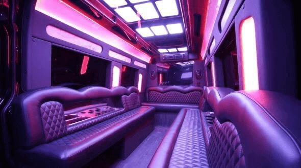 Interior of Goodyear Party Bus Company's 18 Passenger Party Bus in Goodyear