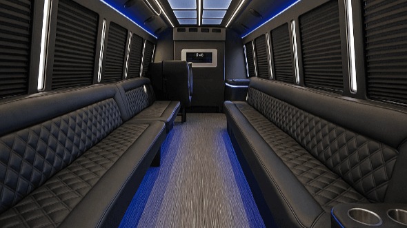 Interior of Chandler Party Bus Company's 20 Passenger Party Bus in Chandler