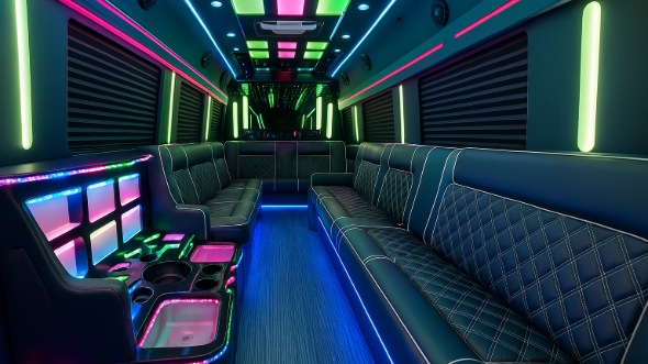 Interior of Goodyear Party Bus Company's 20 Passenger Party Bus in Goodyear