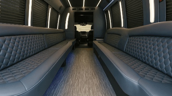 Interior of Phoenix Party Bus Company's 20 Passenger Party Bus in Phoenix