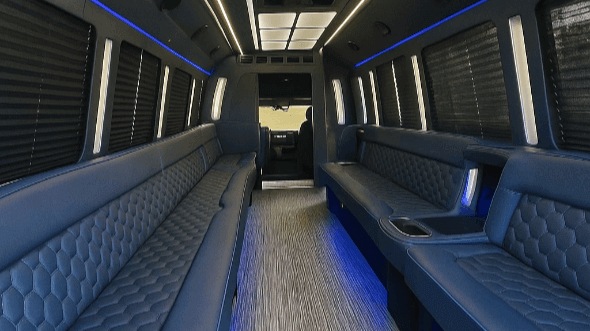 Interior of Goodyear Party Bus Company's 25 Passenger Party Bus in Goodyear
