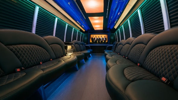 Interior of Tempe Party Bus Company's 25 Passenger Party Bus in Tempe