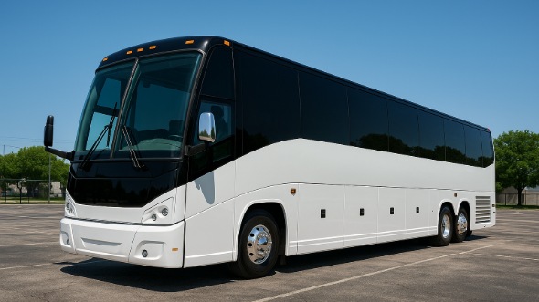 Exterior of Tempe Party Bus Company's 44 Passenger Charter Bus in Tempe