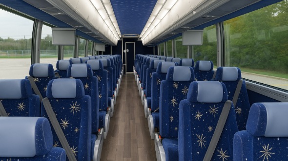 Interior of Tempe Party Bus Company's 46 Passenger Charter Bus in Tempe