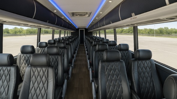Interior of Tempe Party Bus Company's 48 Passenger Charter Bus in Tempe