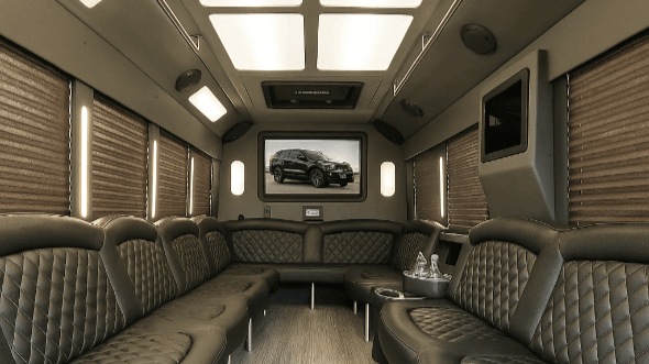 Interior of Tempe Party Bus Company's 50 Passenger Party Bus in Tempe