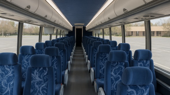 Interior of Tempe Party Bus Company's 51 Passenger Charter Bus in Tempe