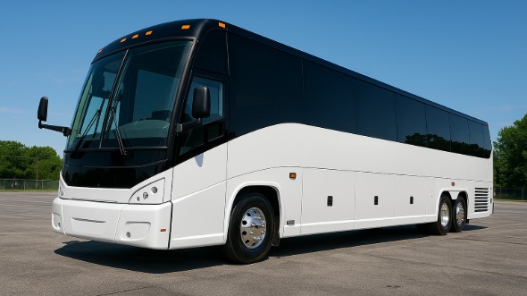 Exterior of Tempe Party Bus Company's 51 Passenger Charter Bus in Tempe