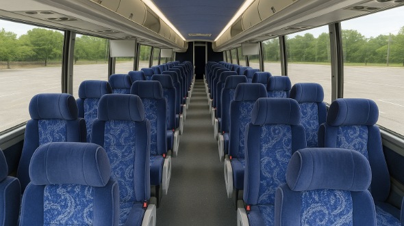 Interior of Tempe Party Bus Company's 54 Passenger Charter Bus in Tempe