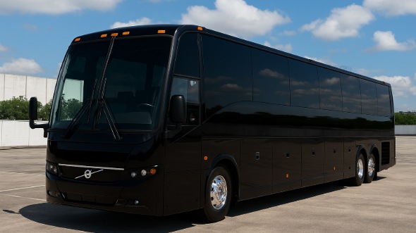 Exterior of Tempe Party Bus Company's 54 Passenger Charter Bus in Tempe