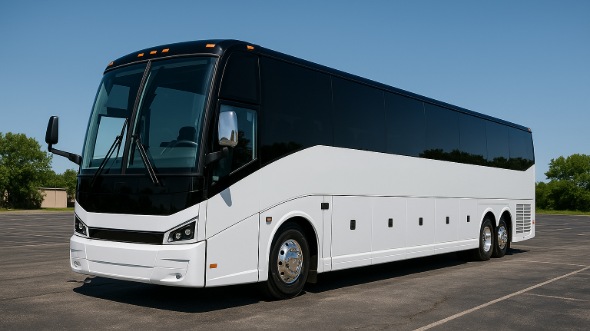 Exterior of Tempe Party Bus Company's 56 Passenger Charter Bus in Tempe