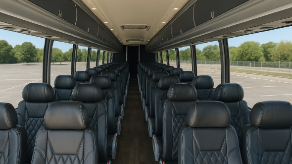 Interior of Tempe Party Bus Company's ADA Charter Bus in Tempe
