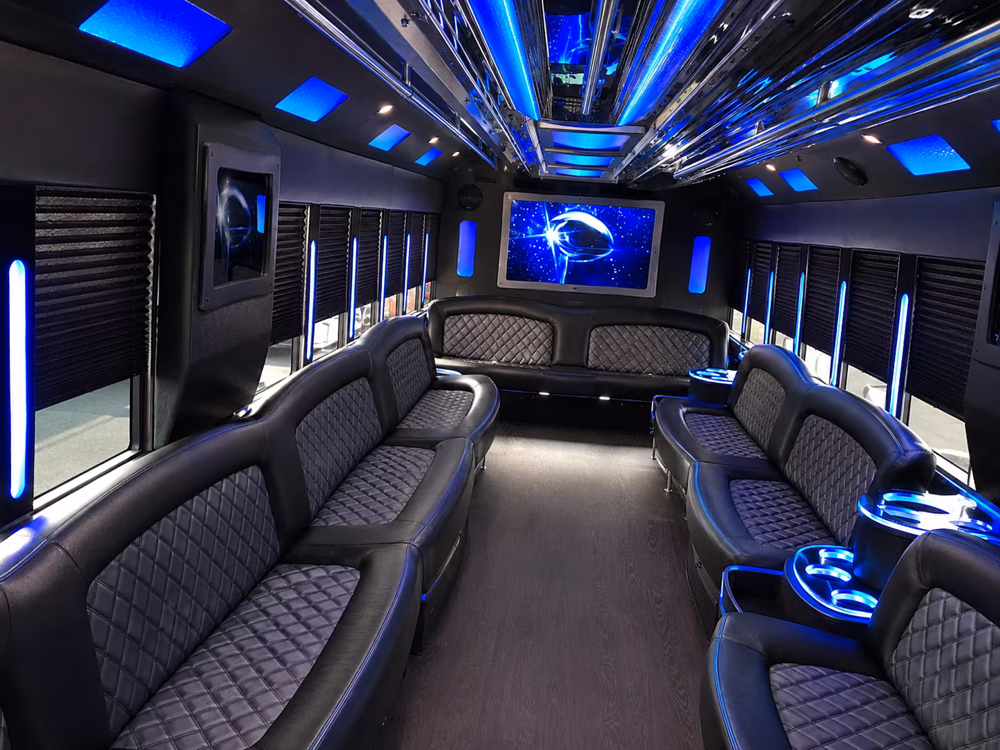 20 Passenger Party Bus Inside