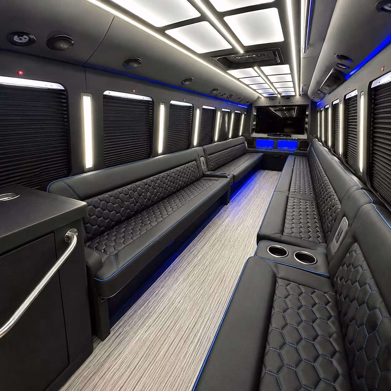 40 Passenger Party Bus Interior