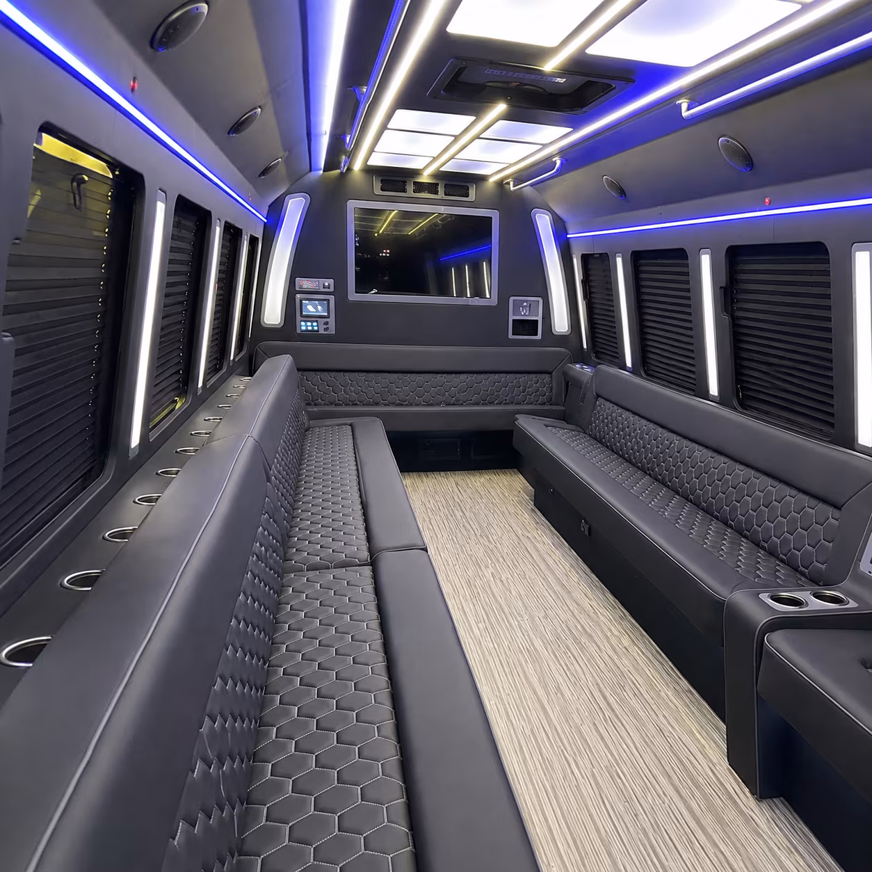 50 Passenger Party Bus Inside