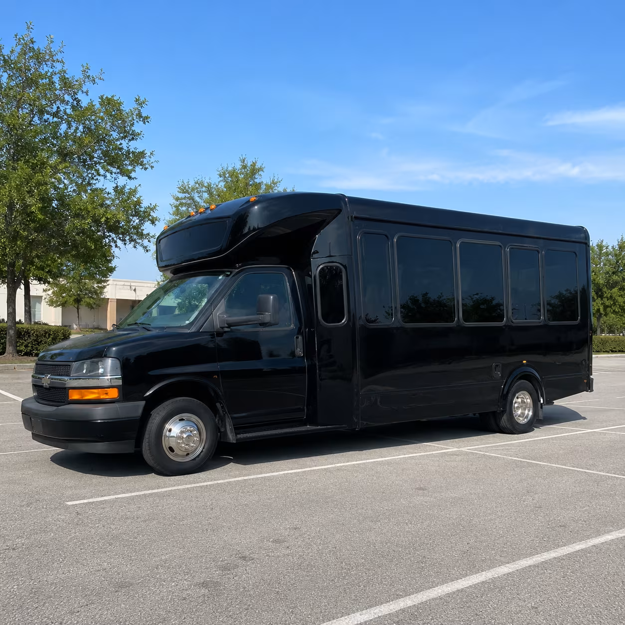 Passenger watching the Tempe scenery during a regional party bus road trip