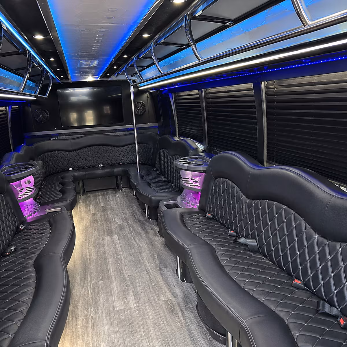 Tempe Bachelor & Bachelorette Transportation party bus interior