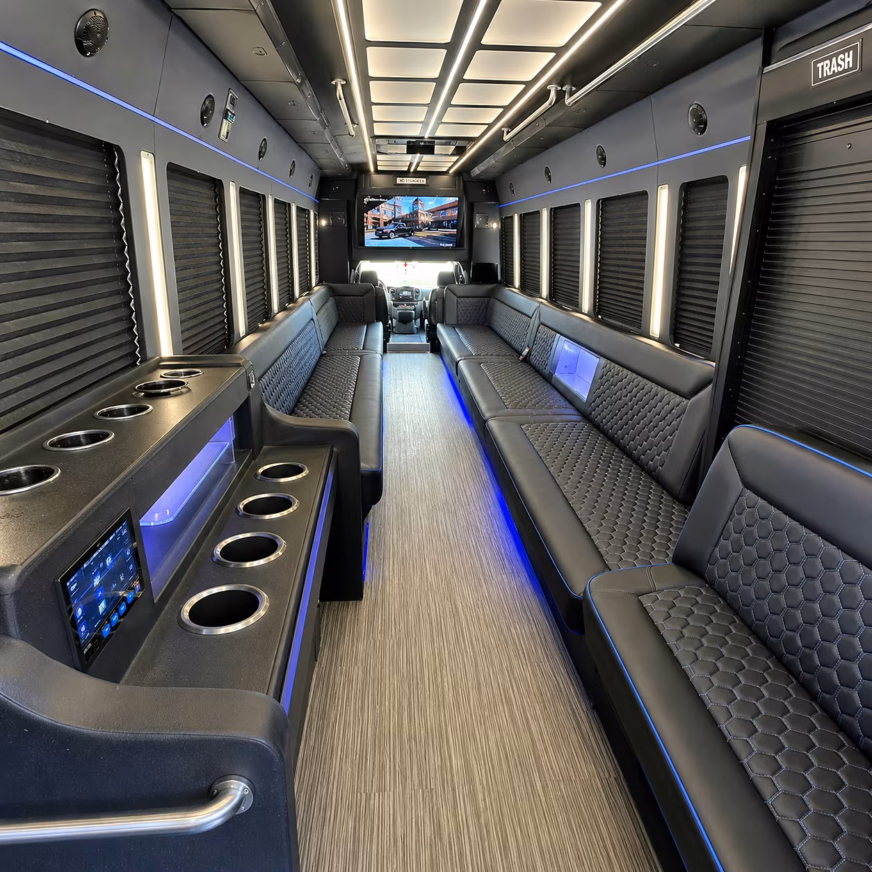 Tempe Bachelor & Bachelorette Transportation party bus interior