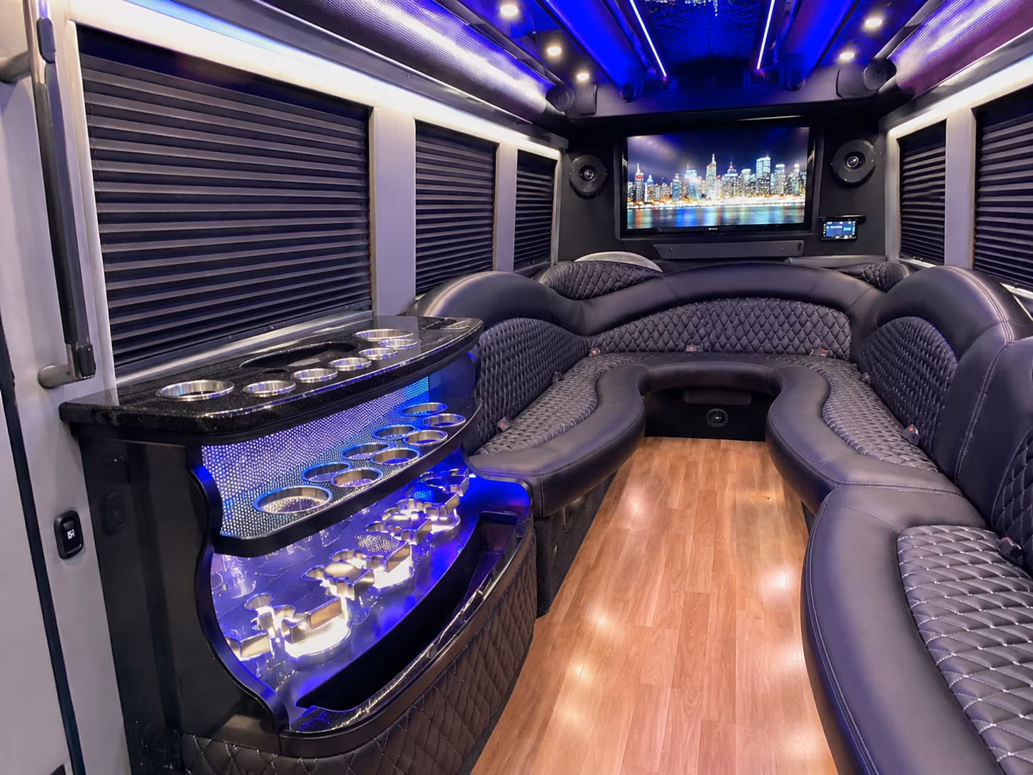 Tempe Private Event Transportation party bus exterior