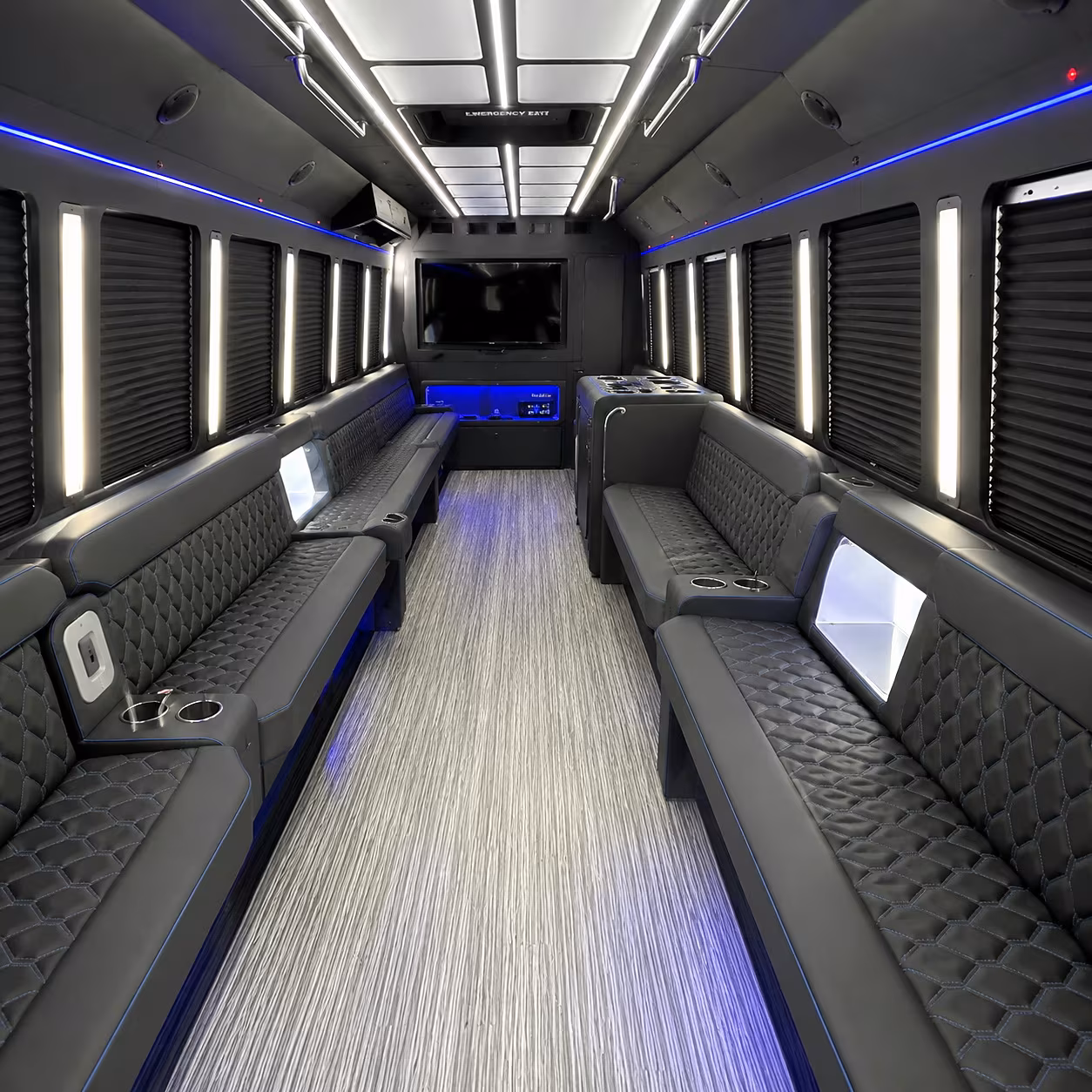 Tempe Private Event Transportation party bus interior