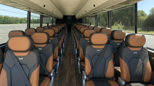 tempe 54 passenger charter bus interior